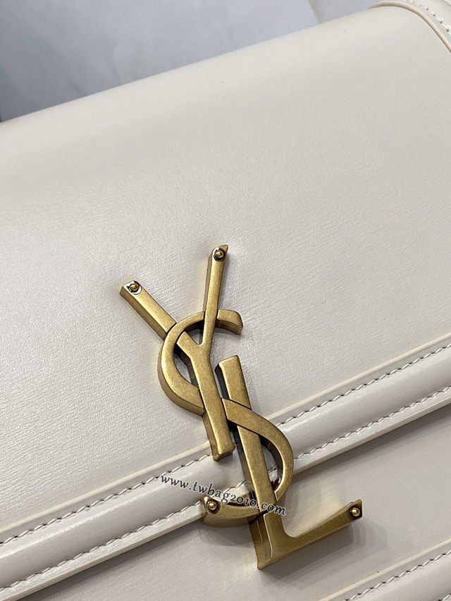 YSL专柜款女包 聖羅蘭經典款MONOGRAM金屬旋扣大號郵差包 YSL肩背斜挎包 634305  jjh1109